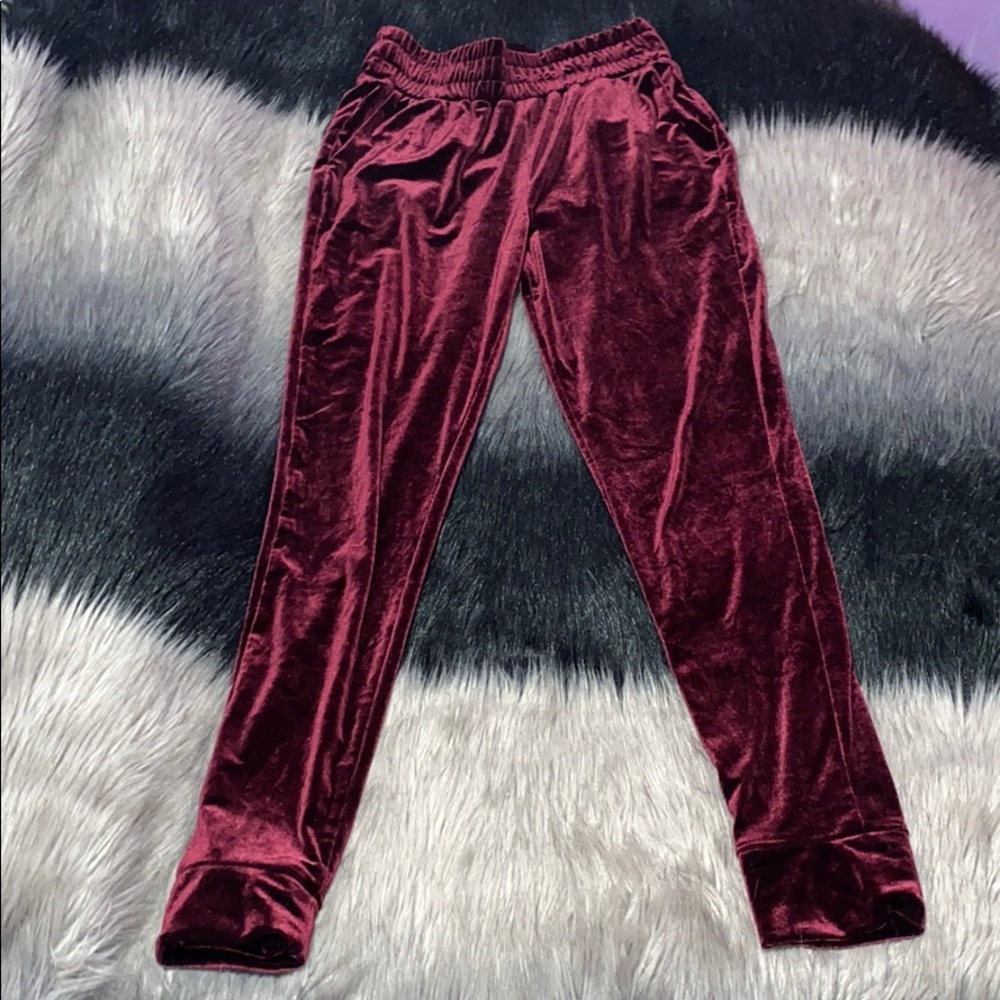 Meshki velvet jogger pants
